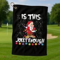Dwarf Christmas Lights Is This Jolly Enough Golf Towel thumb 1