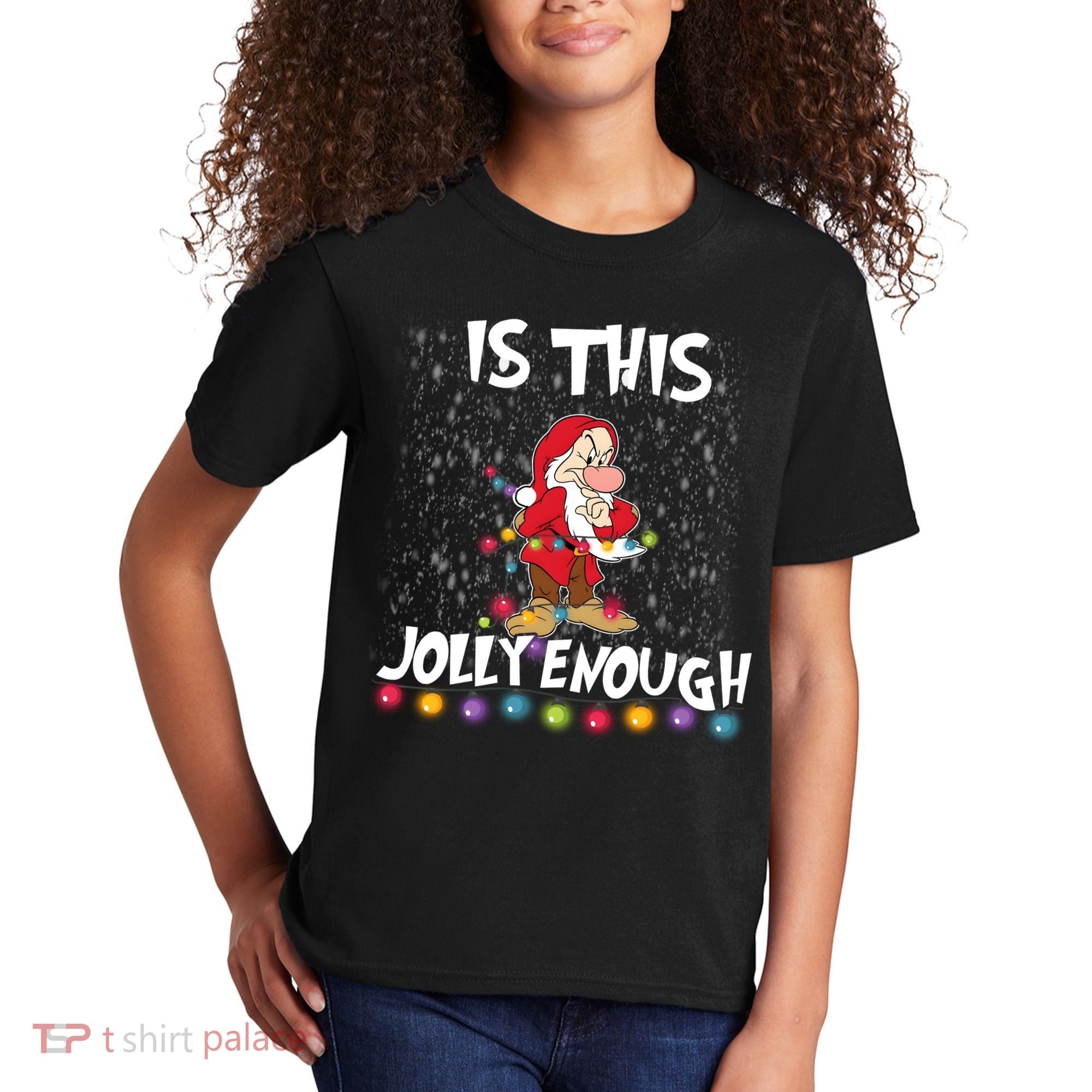 Dwarf Christmas Lights Is This Jolly Enough Kids T-Shirt