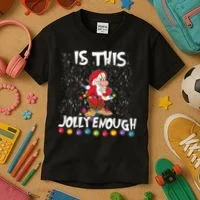Dwarf Christmas Lights Is This Jolly Enough Kids T-Shirt thumb 3
