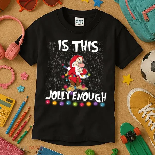 Dwarf Christmas Lights Is This Jolly Enough Kids T-Shirt