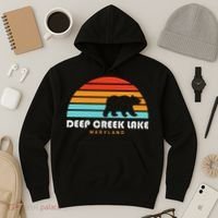 Deep Creek Lake Maryland Bear Deep Creek Lake Hoodie thumb 3