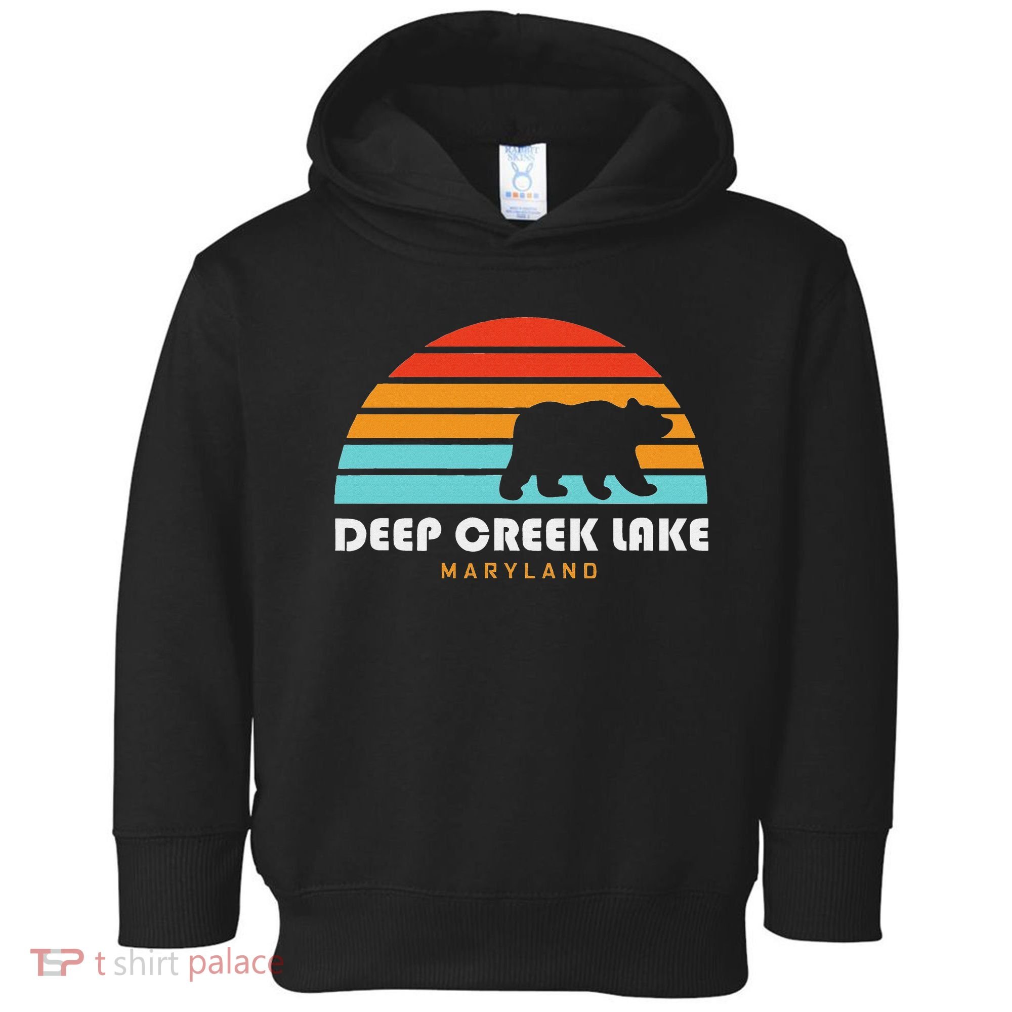 Deep Creek Lake Maryland Bear Deep Creek Lake Toddler Hoodie
