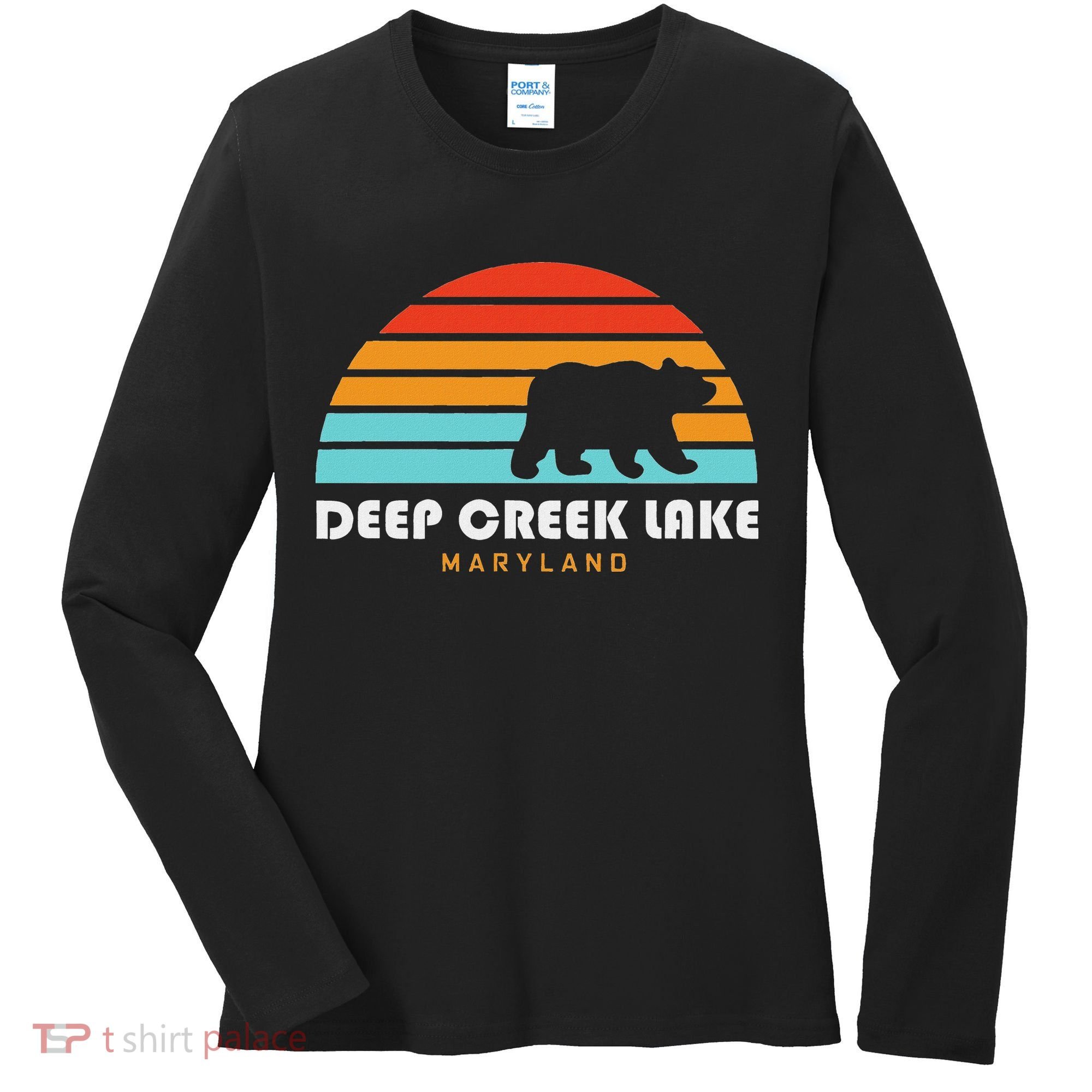 Deep Creek Lake Maryland Bear Deep Creek Lake Women's Long Sleeve Shirt