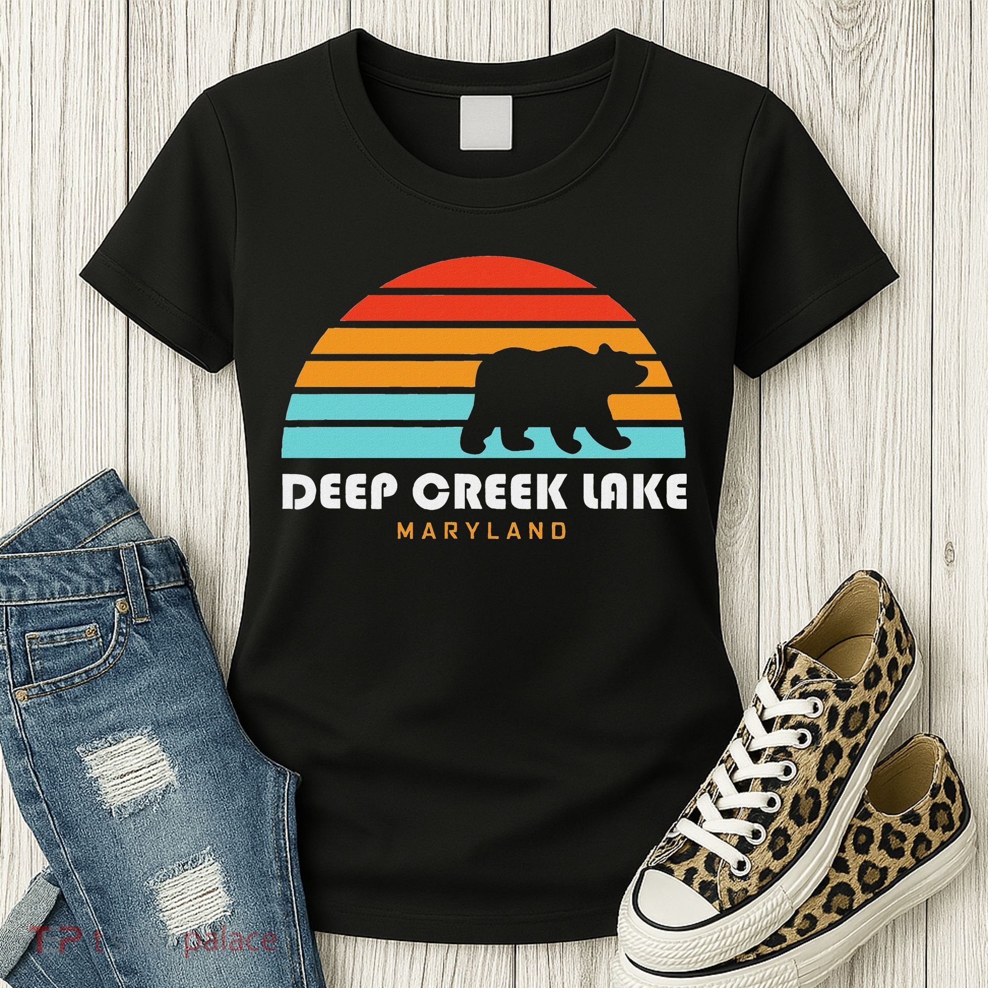 Deep Creek Lake Maryland Bear Deep Creek Lake Women's T-Shirt