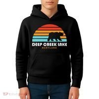 Deep Creek Lake Maryland Bear Deep Creek Lake Kids Hoodie thumb 4