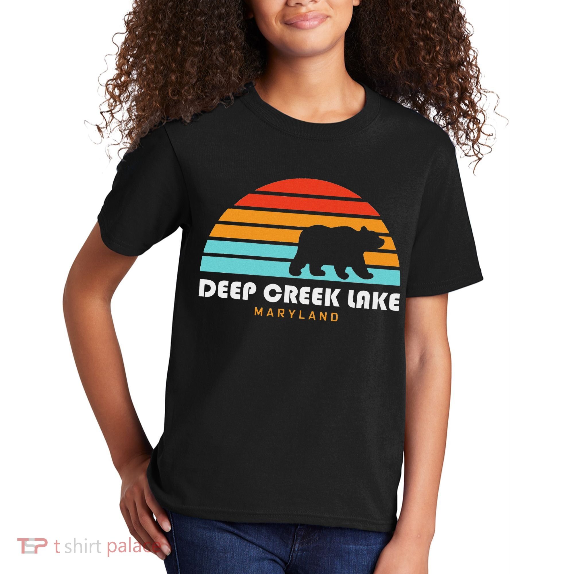 Deep Creek Lake Maryland Bear Deep Creek Lake Kids T-Shirt