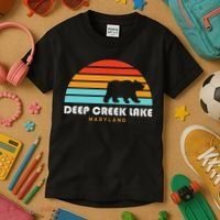Deep Creek Lake Maryland Bear Deep Creek Lake Kids T-Shirt thumb 3