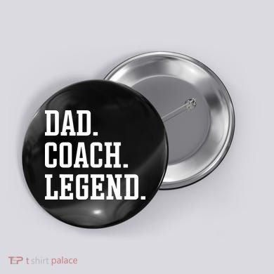 Dad Coach Legend Coach Dad Button