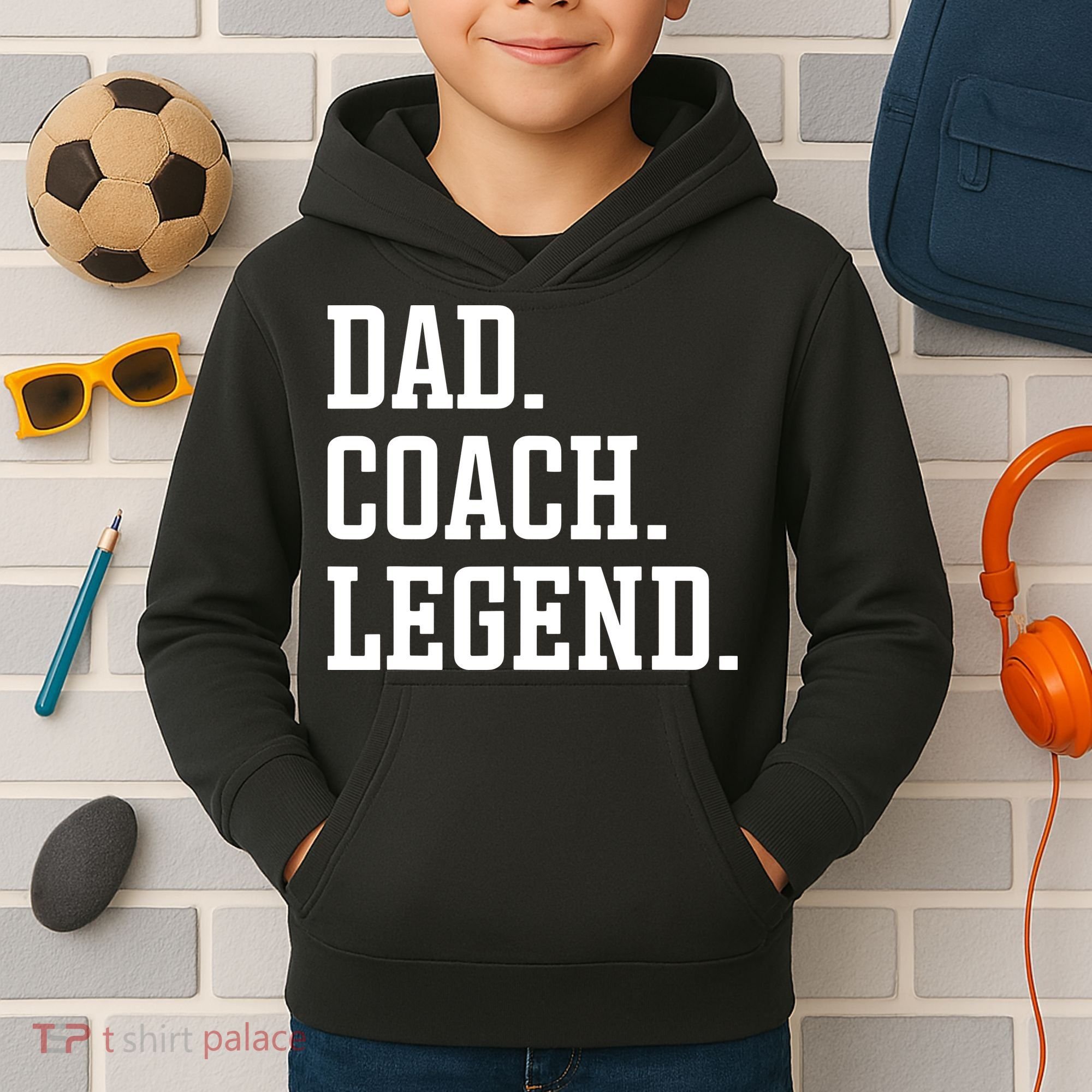Dad Coach Legend Coach Dad Kids Hoodie
