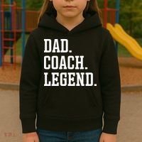 Dad Coach Legend Coach Dad Kids Hoodie thumb 3