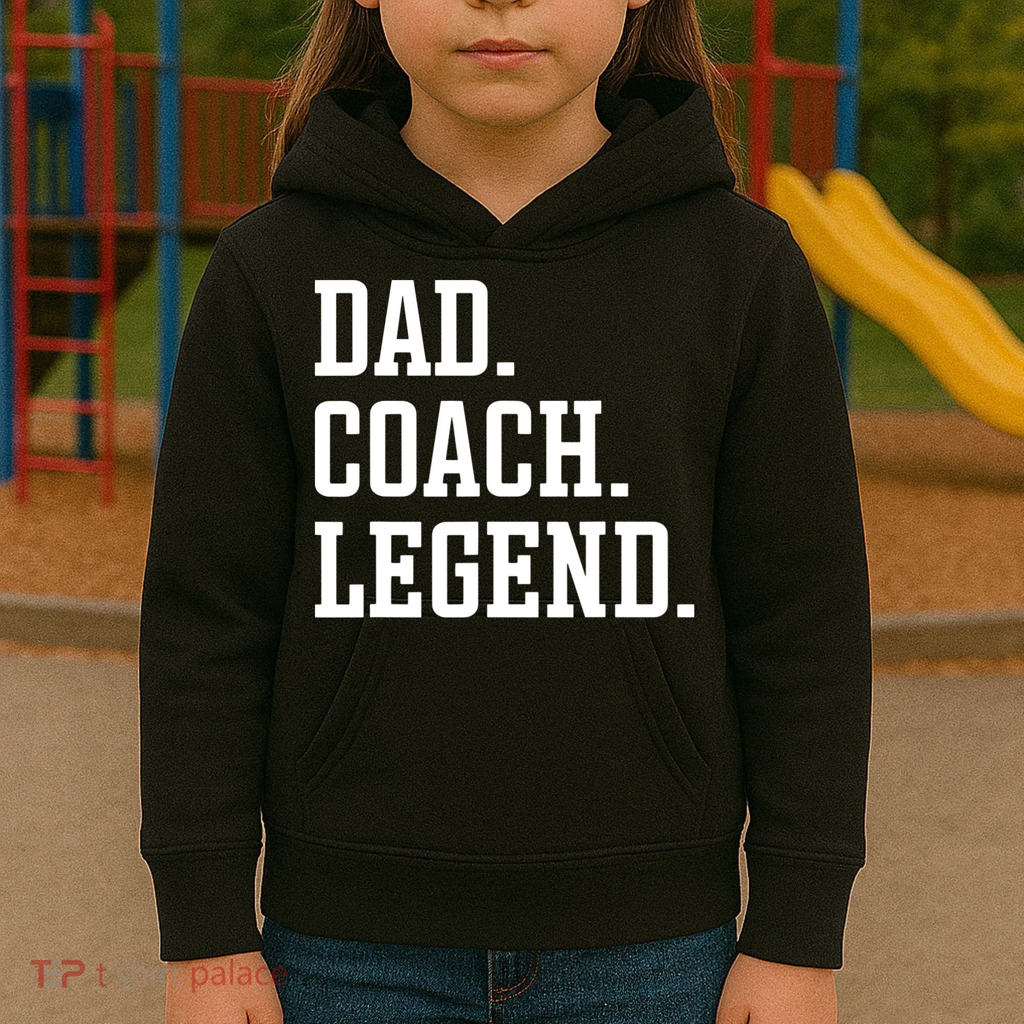 Dad Coach Legend Coach Dad Kids Hoodie
