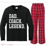 Dad Coach Legend Coach Dad Kids Long Sleeve Plaid Pajama Set thumb 0