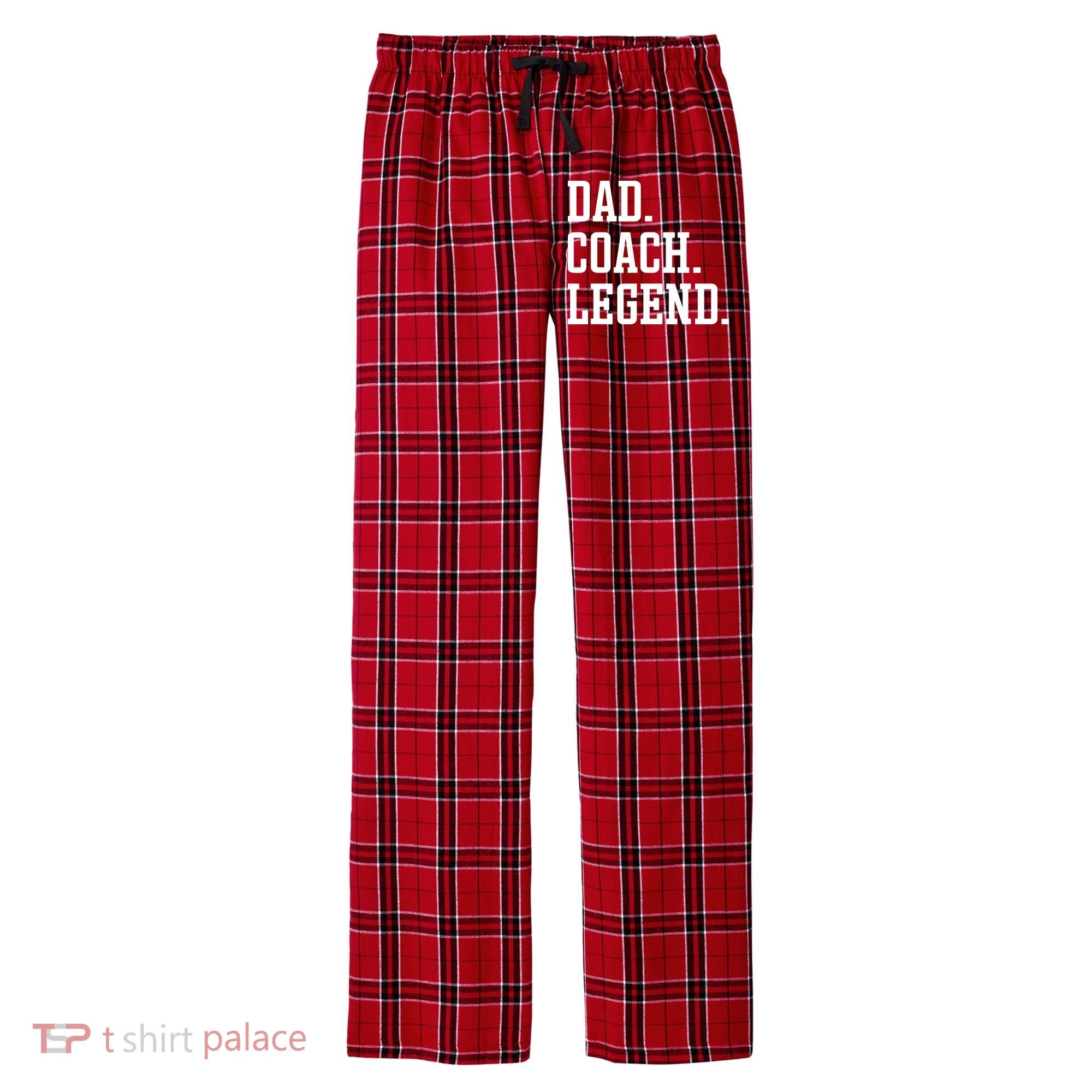 Dad Coach Legend Coach Dad Men's Flannel Plaid Pajama Pants