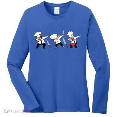 Dabbing Chef Lover Chief Cook Culinary Cool Gift Women's Long Sleeve Shirt