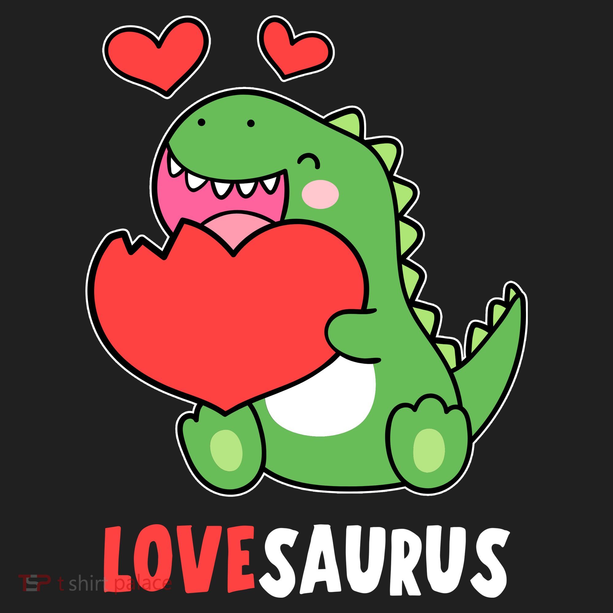 Dinosaur Cute LoveSaurus Valentines Day Heart Women's Sweatshirt