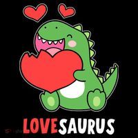 Dinosaur Cute LoveSaurus Valentines Day Heart Apron thumb 3