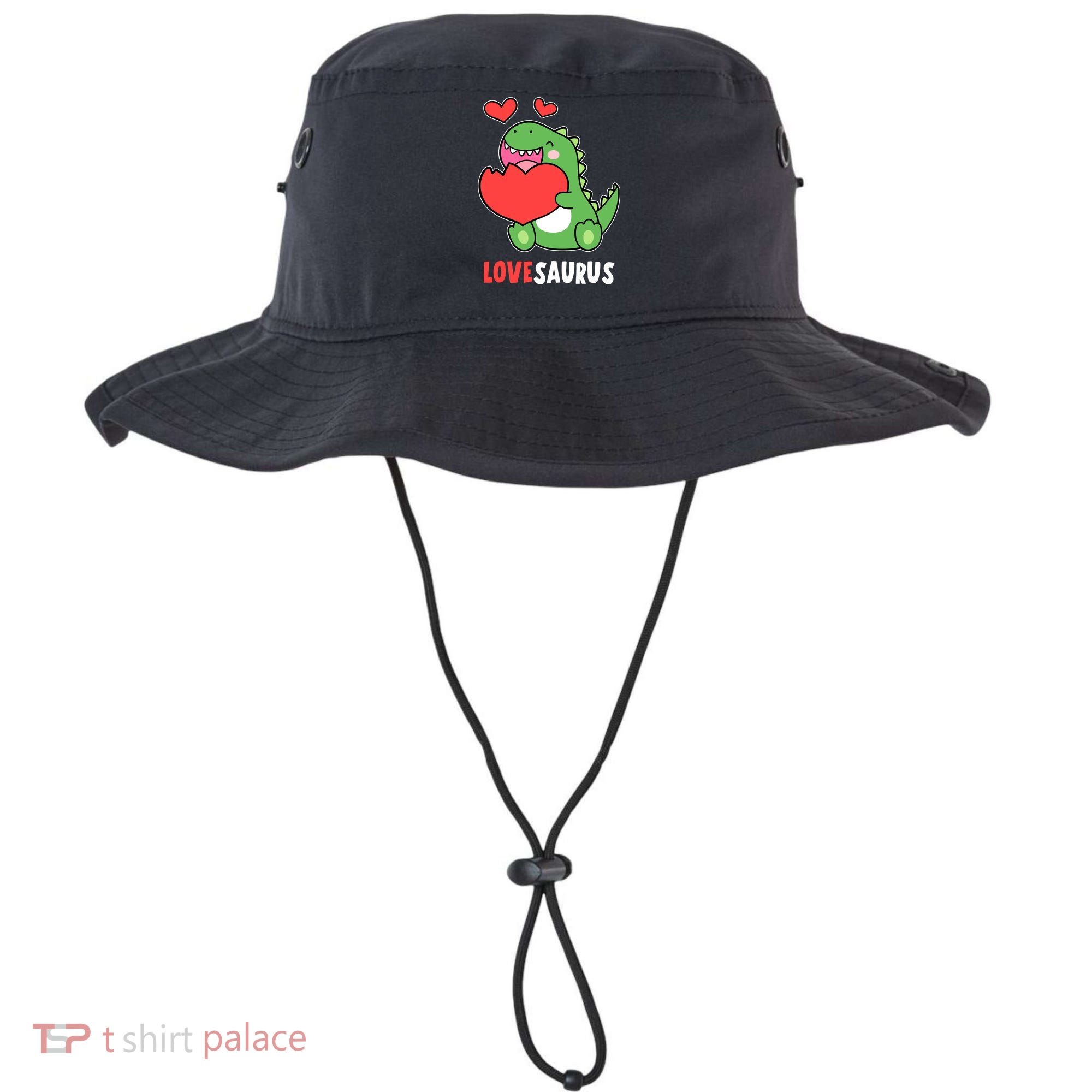 Dinosaur Cute LoveSaurus Valentines Day Heart Bucket Hat