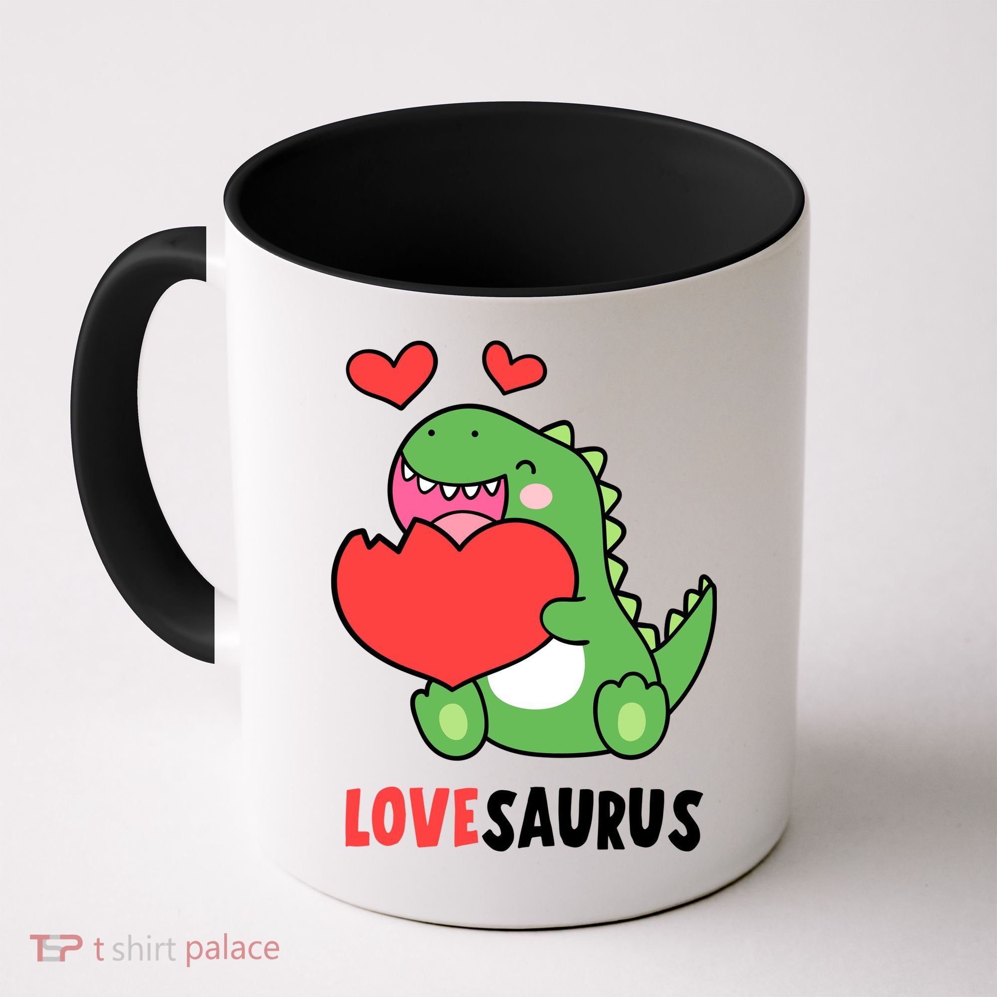 Dinosaur Cute LoveSaurus Valentines Day Heart Coffee Mug