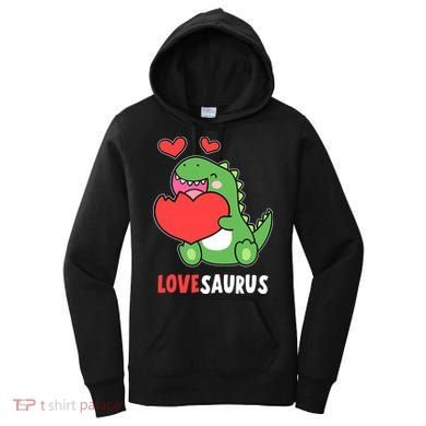 Dinosaur Cute LoveSaurus Valentines Day Heart Women's Hoodie
