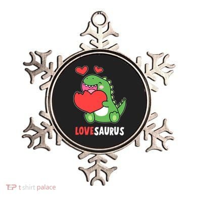 Dinosaur Cute LoveSaurus Valentines Day Heart Ornament
