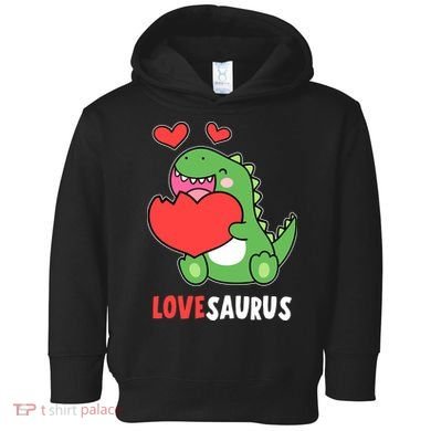 Dinosaur Cute LoveSaurus Valentines Day Heart Toddler Hoodie