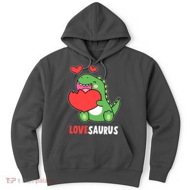 Dinosaur Cute LoveSaurus Valentines Day Heart Hoodie