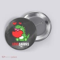 Dinosaur Cute LoveSaurus Valentines Day Heart Button thumb 0