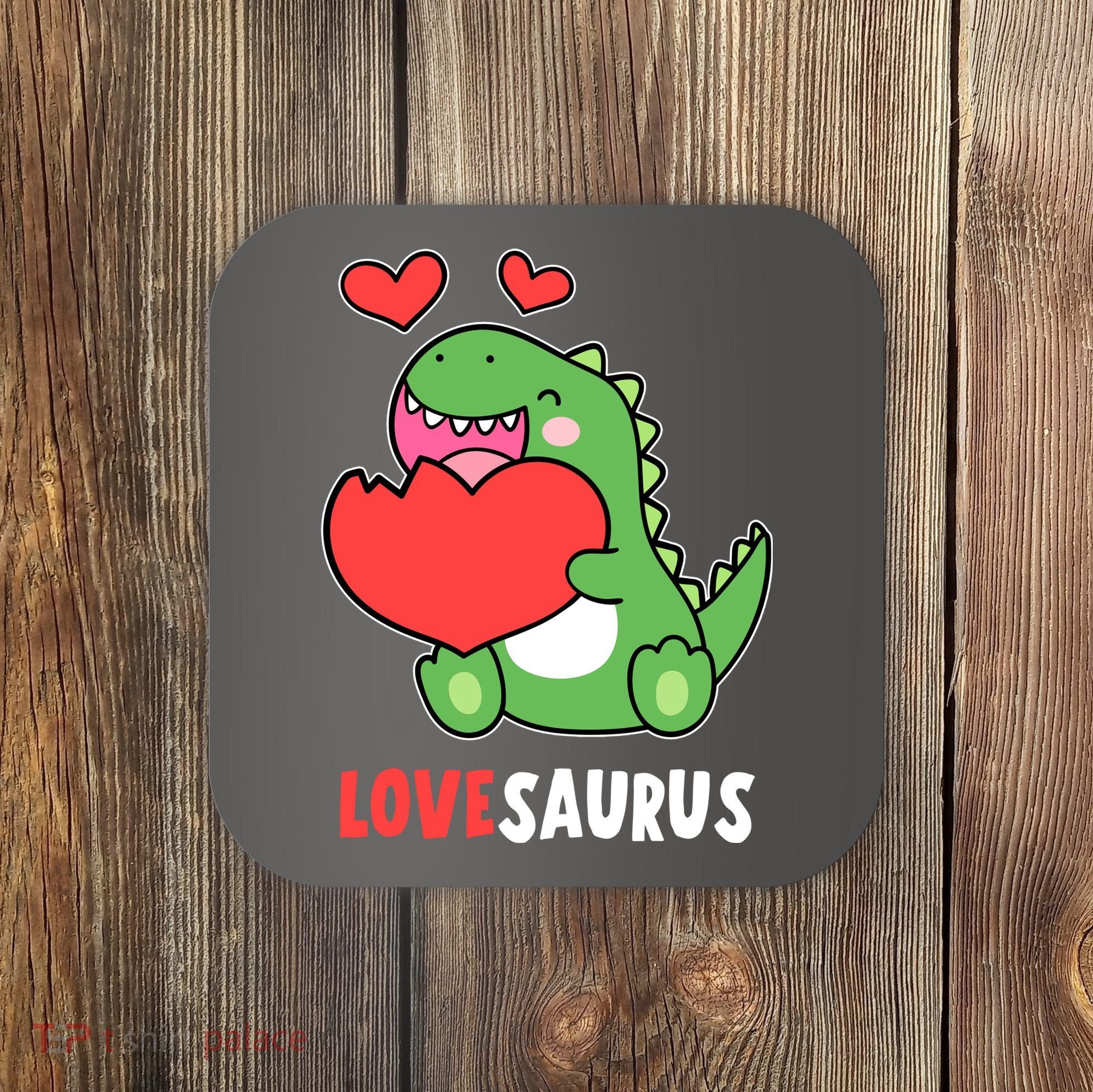 Dinosaur Cute LoveSaurus Valentines Day Heart Coaster
