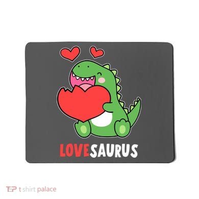 Dinosaur Cute LoveSaurus Valentines Day Heart Mousepad