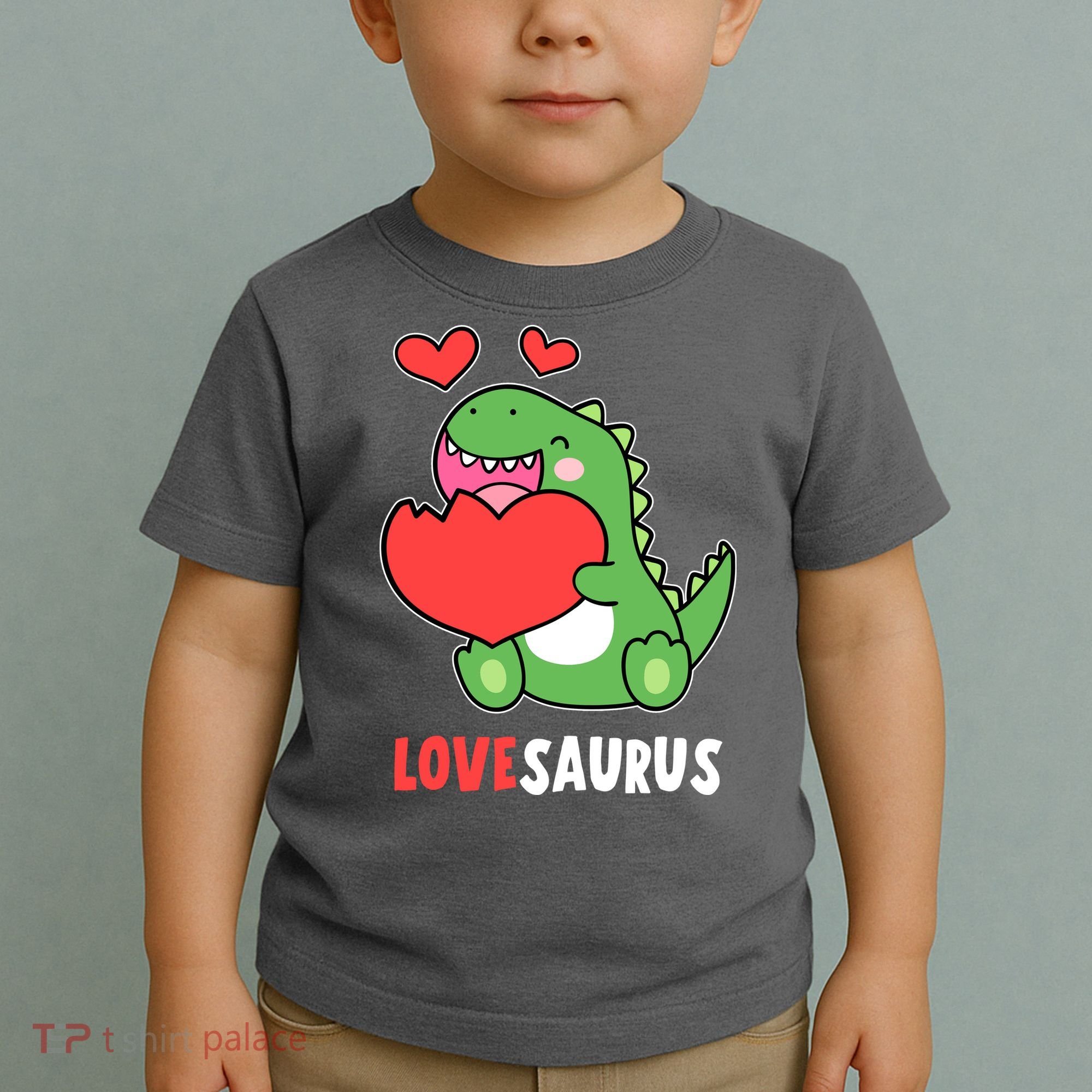 Dinosaur Cute LoveSaurus Valentines Day Heart Toddler T-Shirt