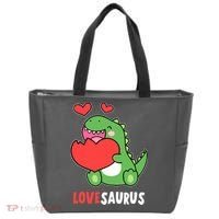 Dinosaur Cute LoveSaurus Valentines Day Heart Tote Bag thumb 0