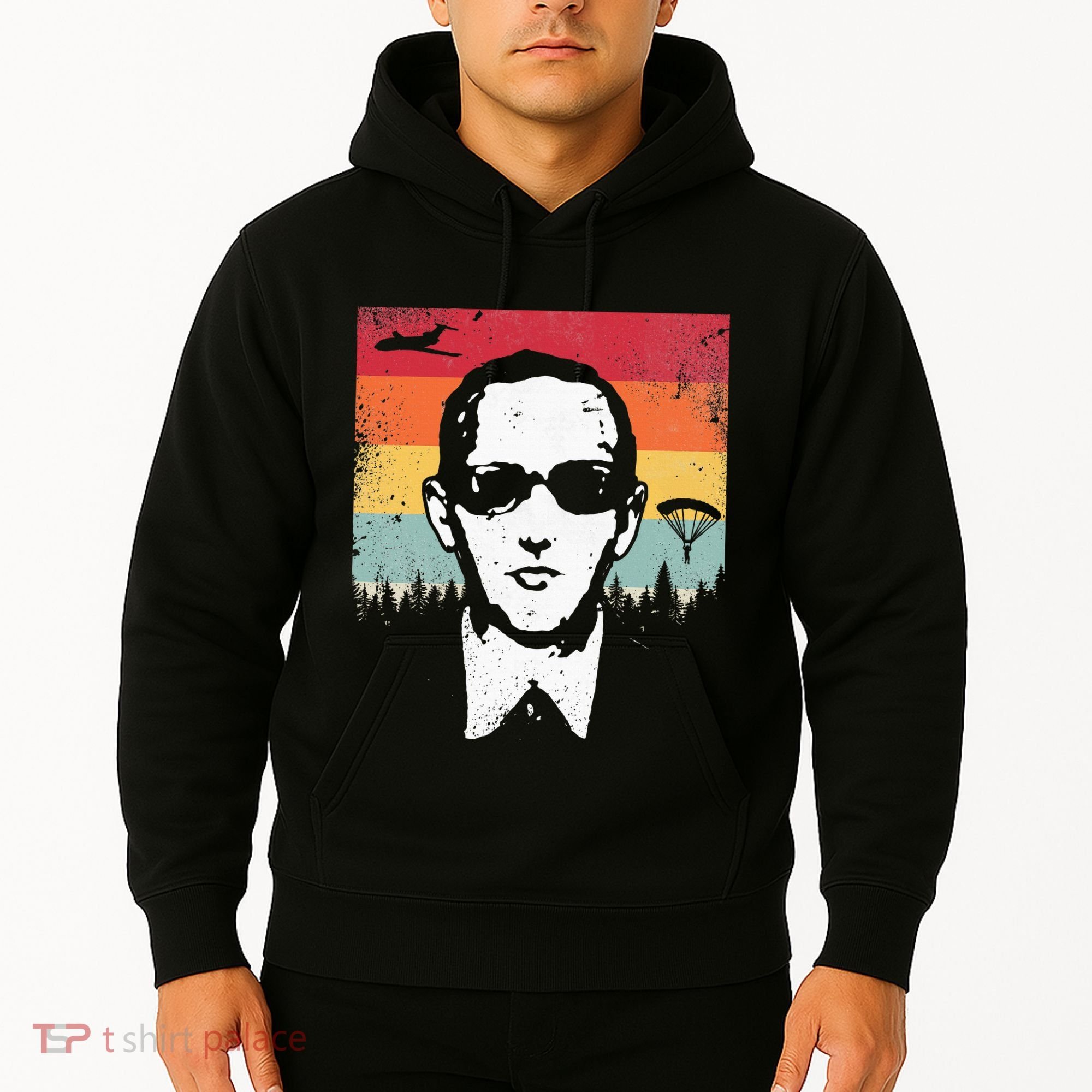 Db Cooper Lives Sketch Unsolved Mystery Urban Legend Rainbow Hoodie