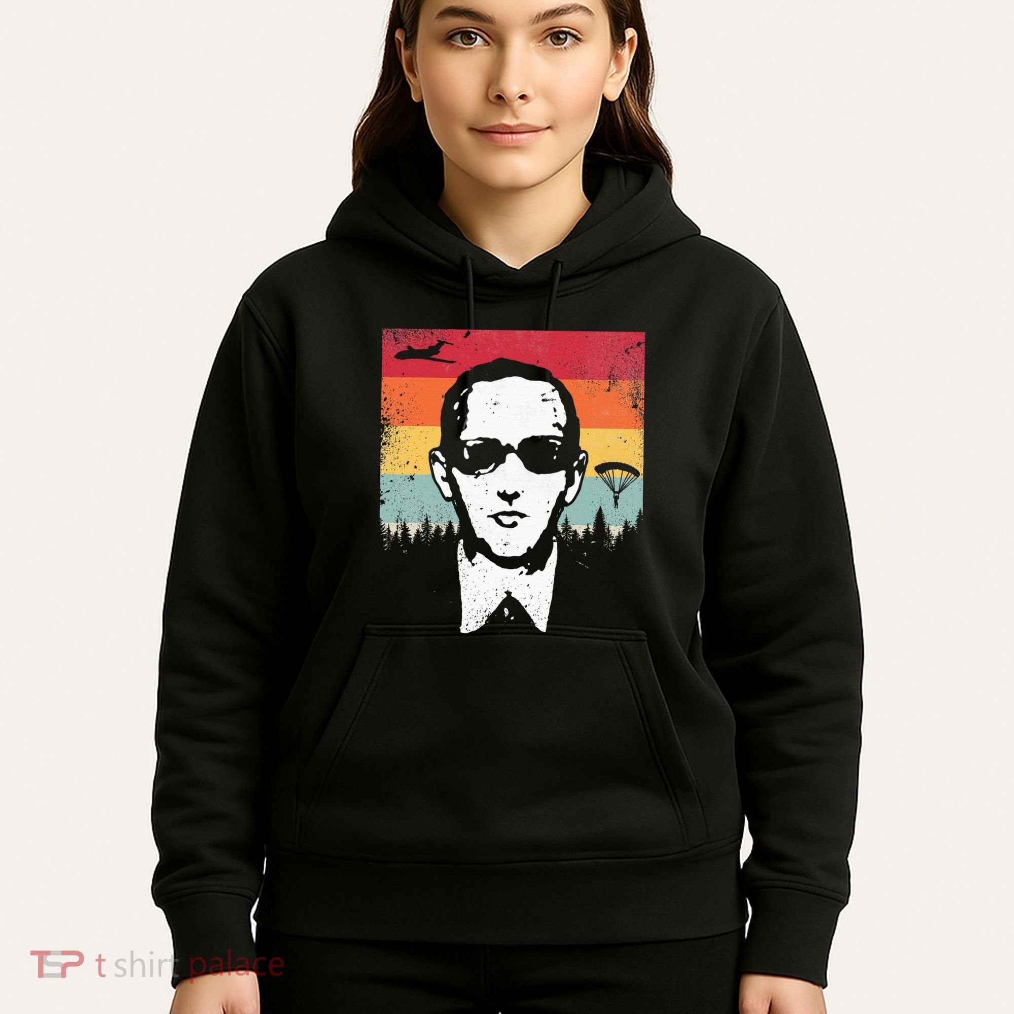 Db Cooper Lives Sketch Unsolved Mystery Urban Legend Rainbow Hoodie