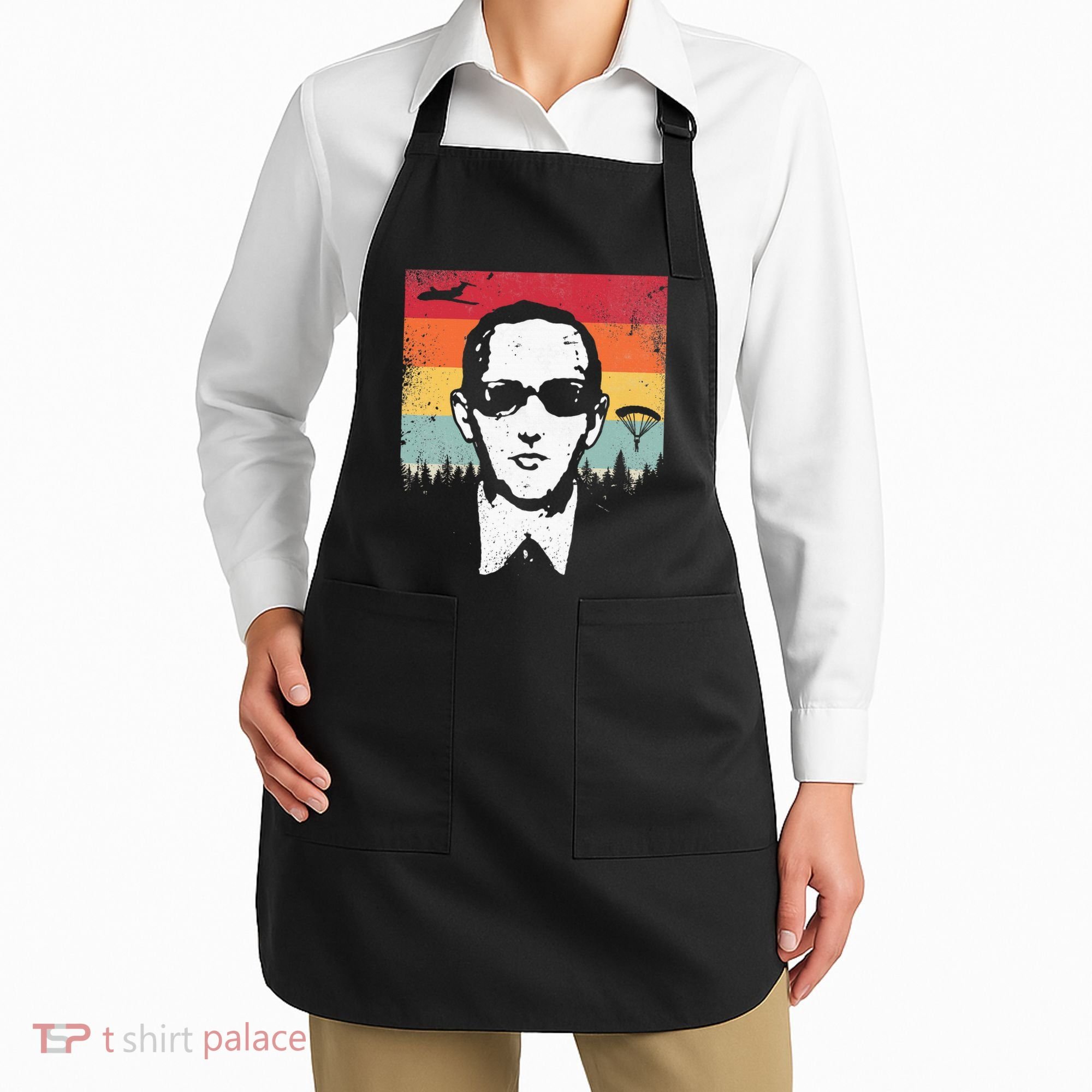 Db Cooper Lives Sketch Unsolved Mystery Urban Legend Rainbow Apron