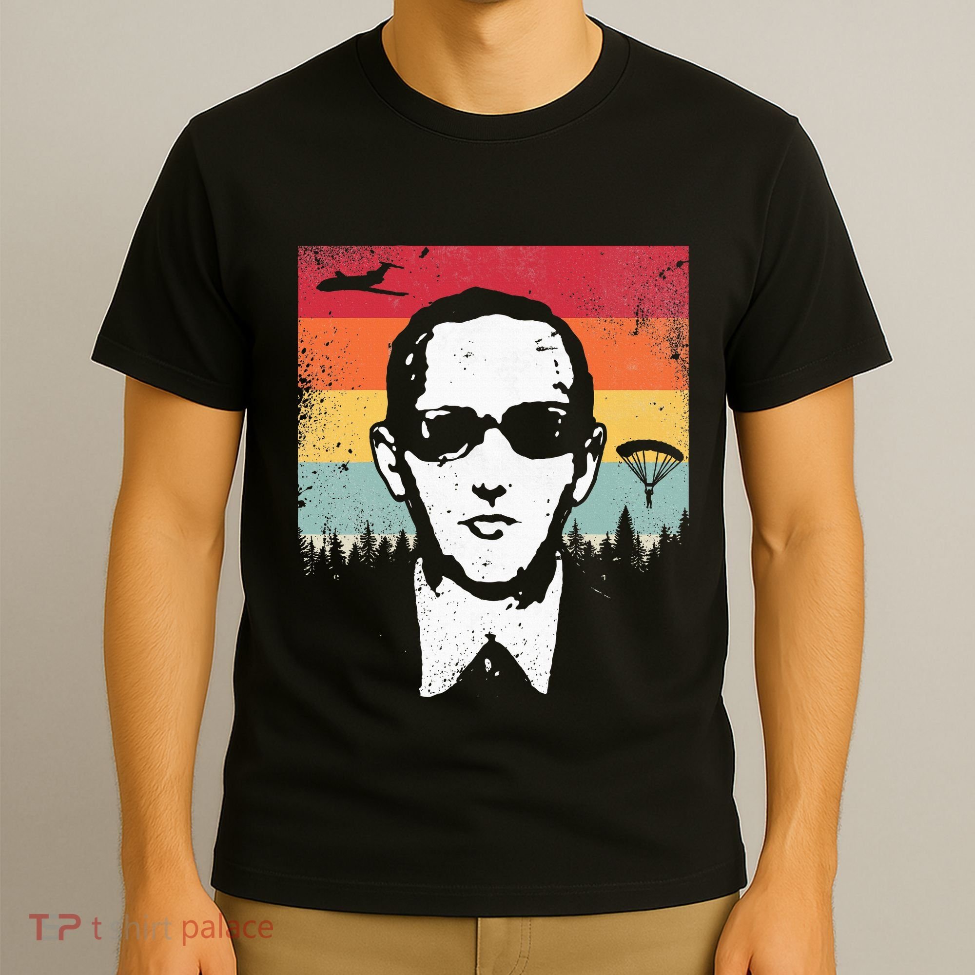 Db Cooper Lives Sketch Unsolved Mystery Urban Legend Rainbow T-Shirt