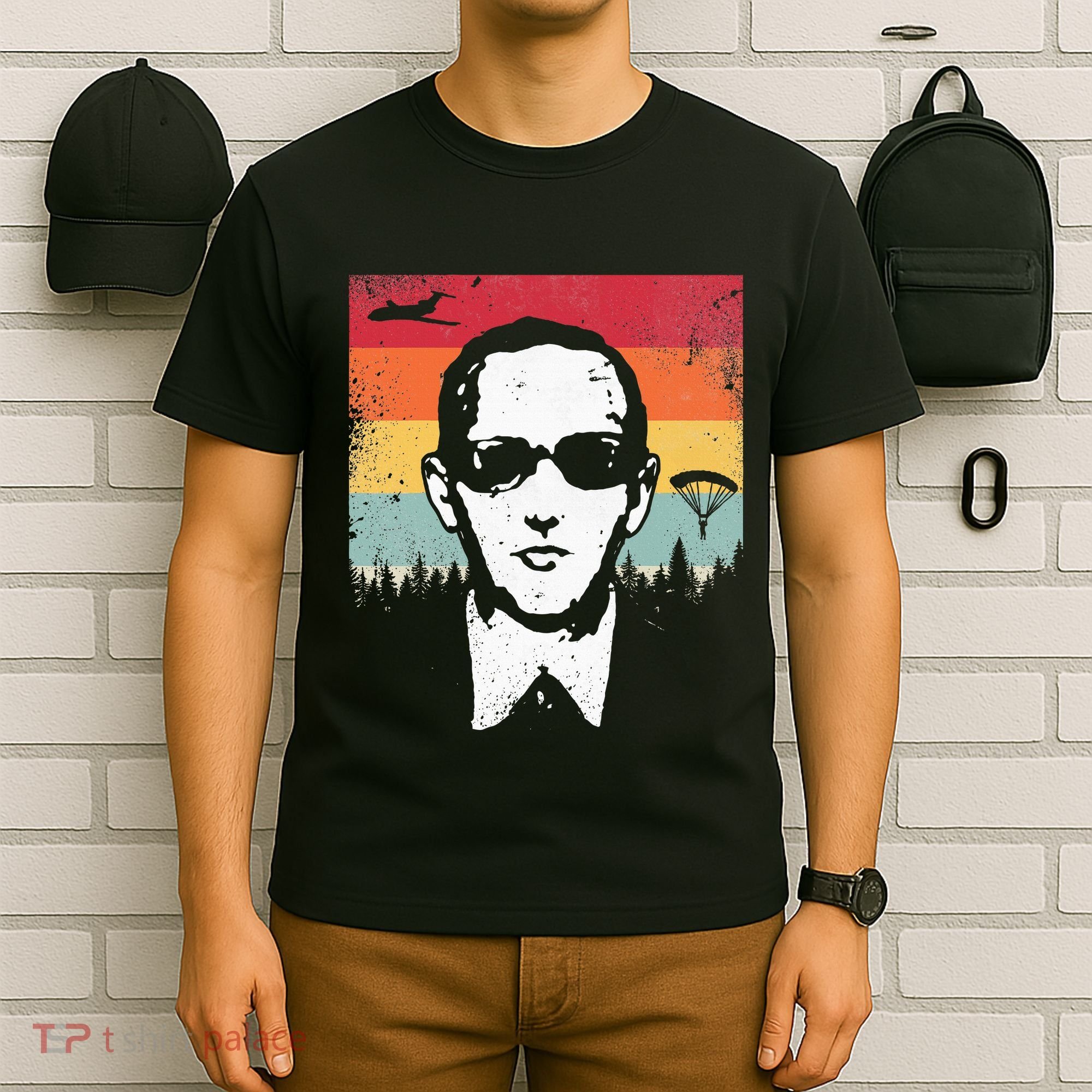 Db Cooper Lives Sketch Unsolved Mystery Urban Legend Rainbow T-Shirt
