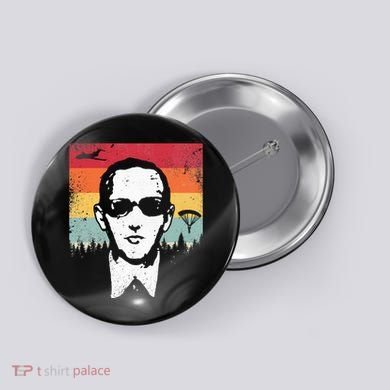 Db Cooper Lives Sketch Unsolved Mystery Urban Legend Rainbow Button