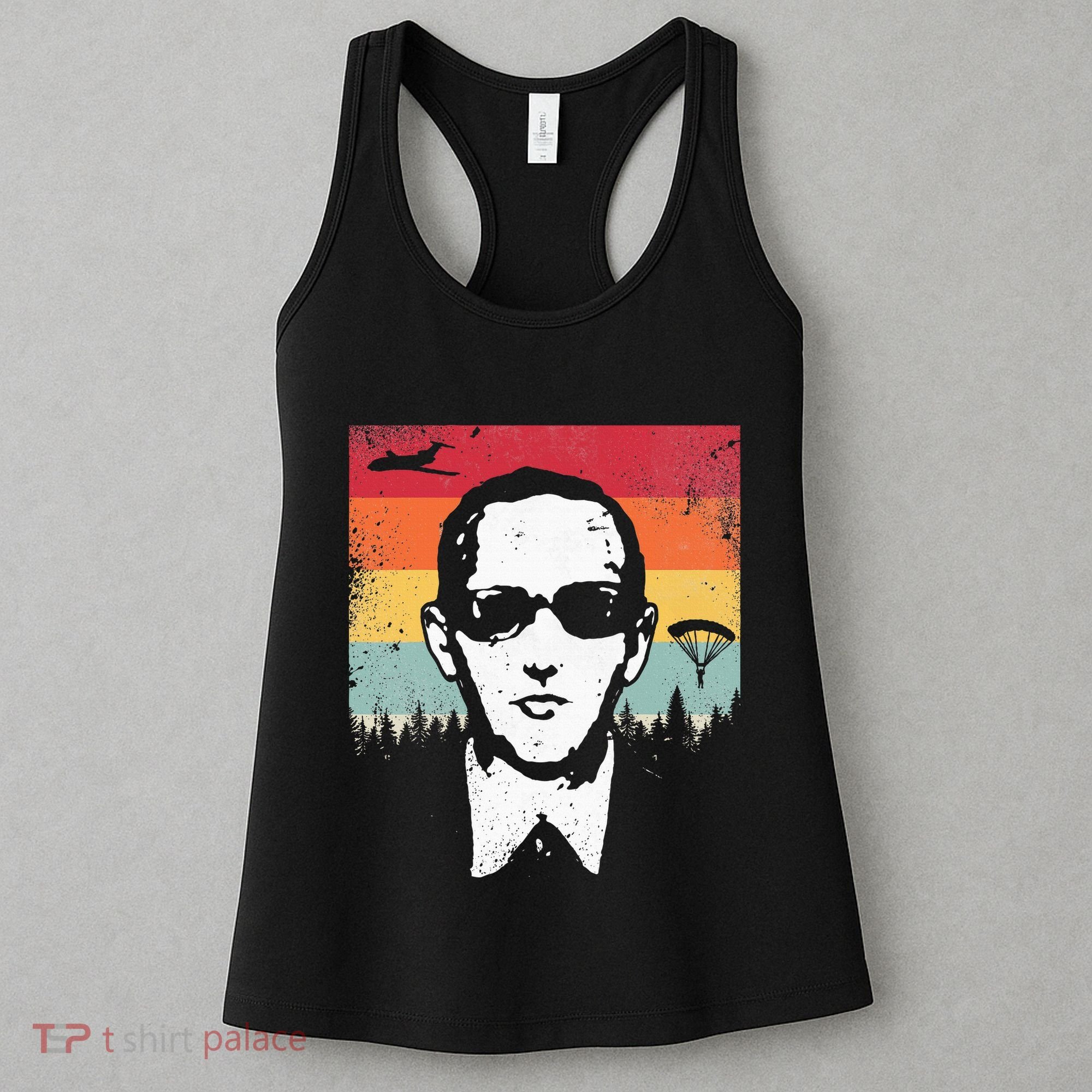 Db Cooper Lives Sketch Unsolved Mystery Urban Legend Rainbow Women's Tank Top