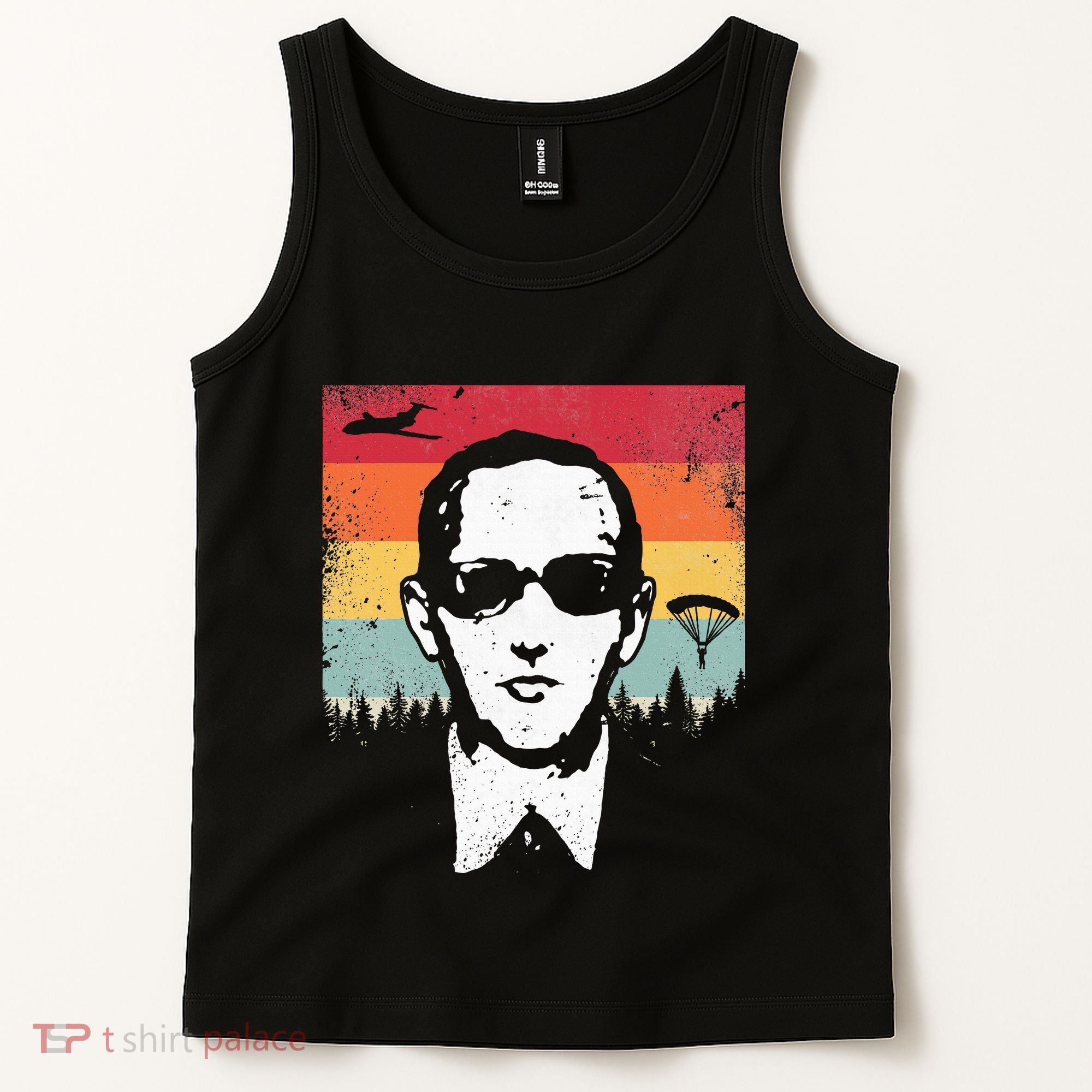 Db Cooper Lives Sketch Unsolved Mystery Urban Legend Rainbow Tank Top