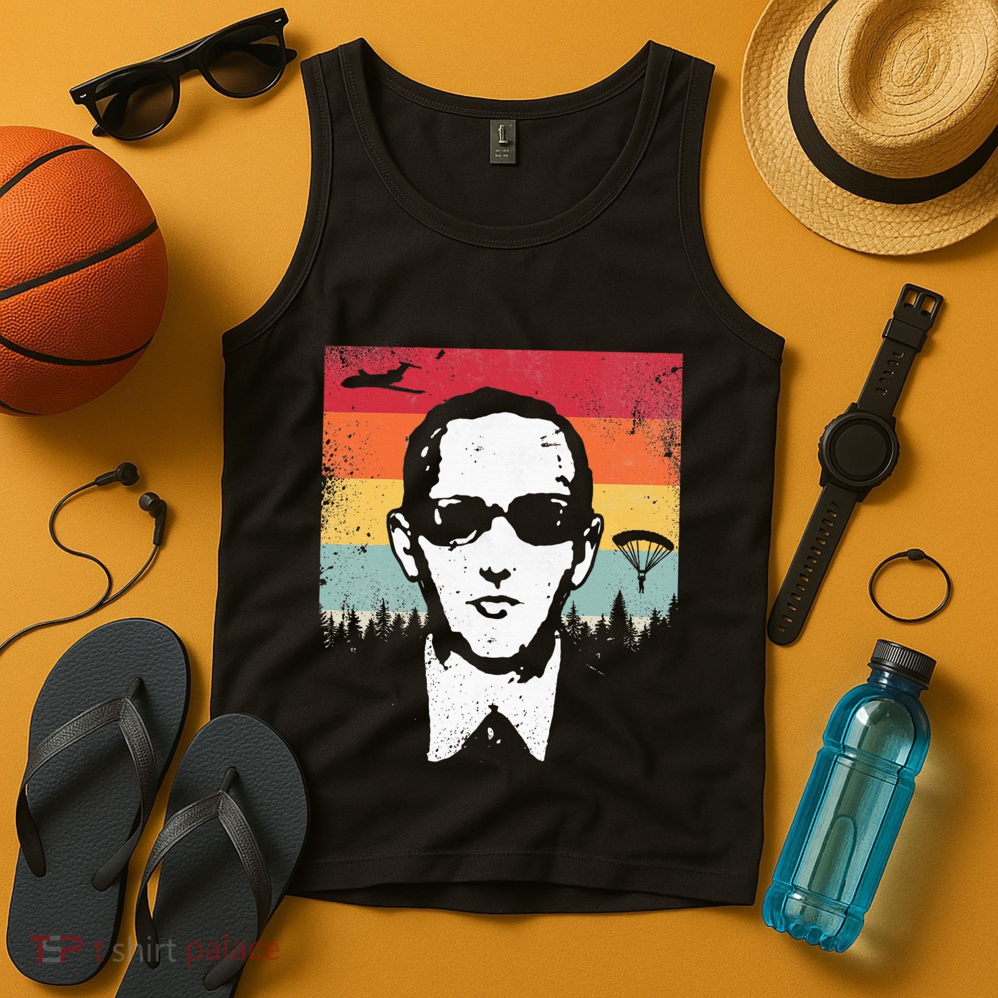 Db Cooper Lives Sketch Unsolved Mystery Urban Legend Rainbow Tank Top