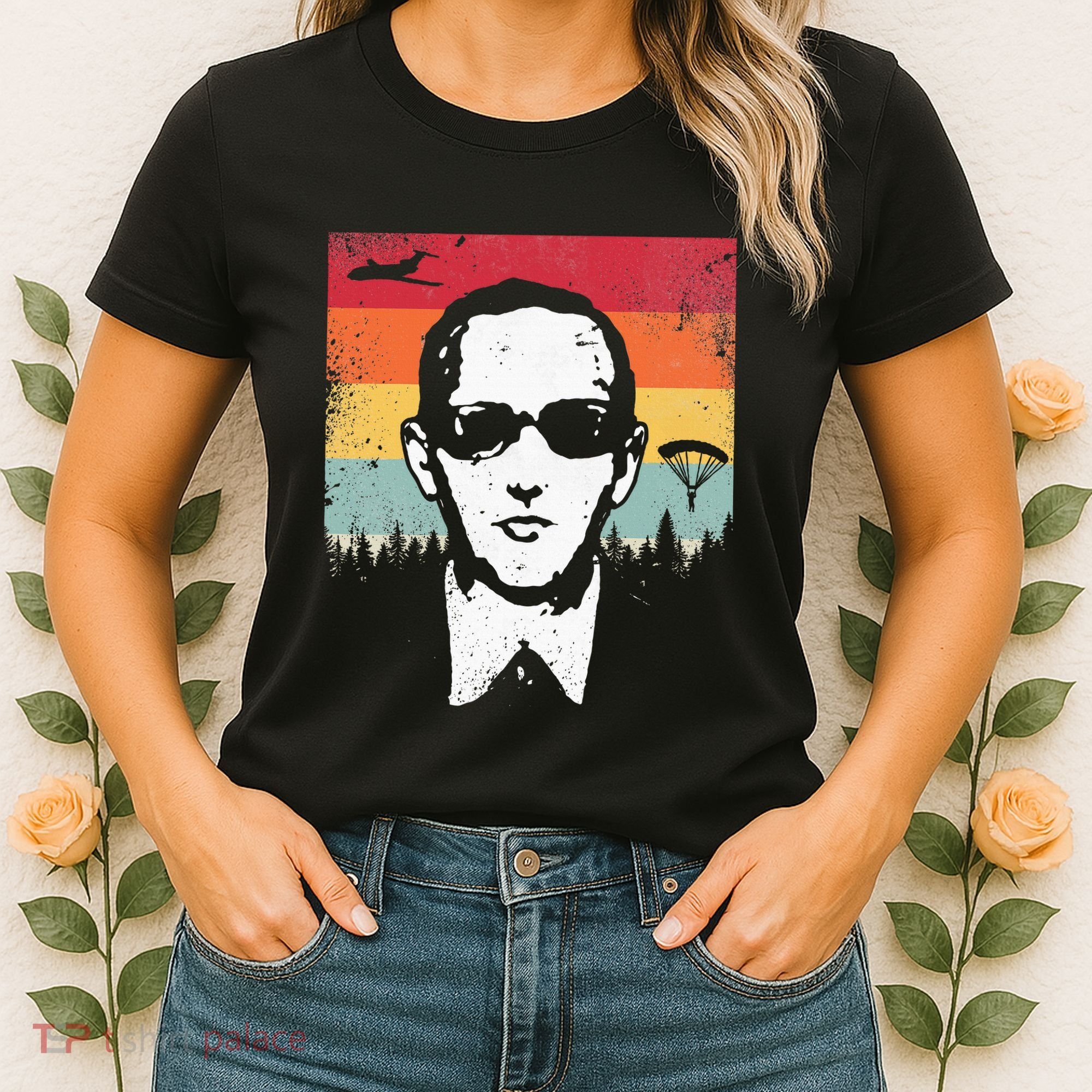 Db Cooper Lives Sketch Unsolved Mystery Urban Legend Rainbow Women's T-Shirt