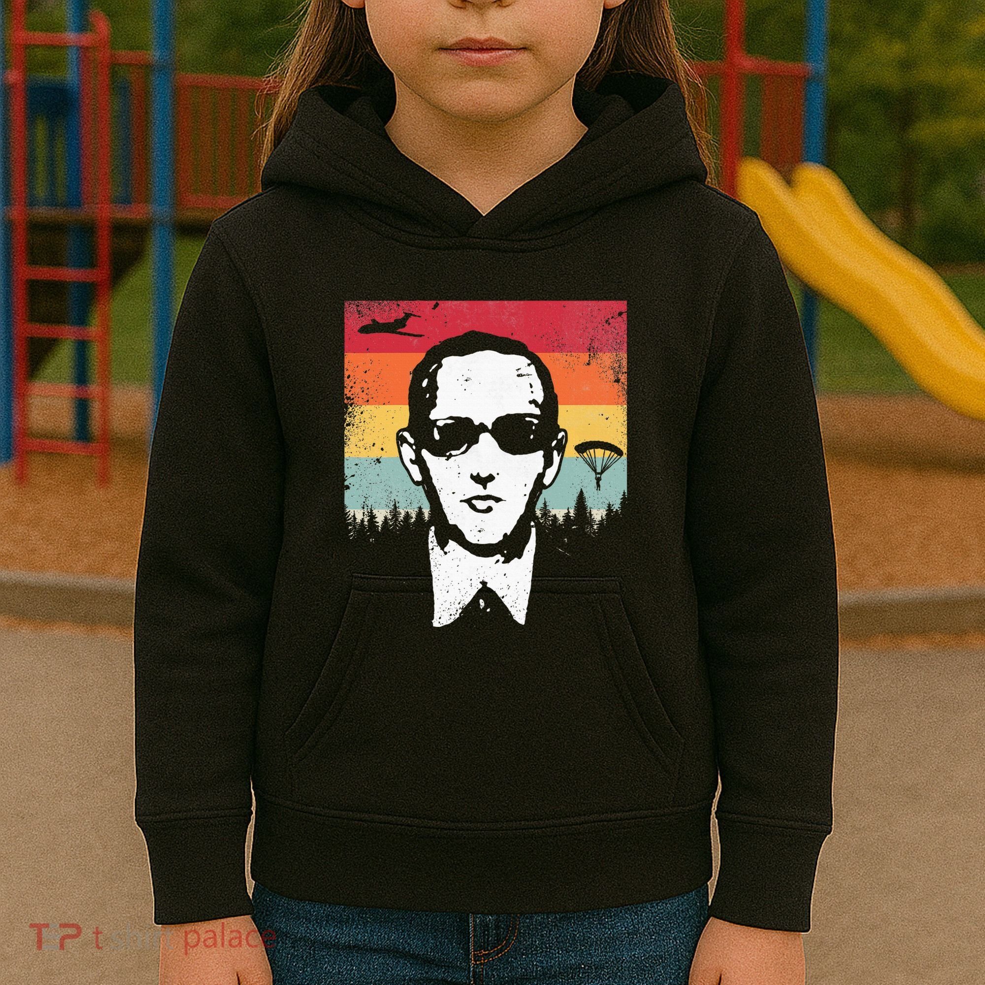 Db Cooper Lives Sketch Unsolved Mystery Urban Legend Rainbow Kids Hoodie