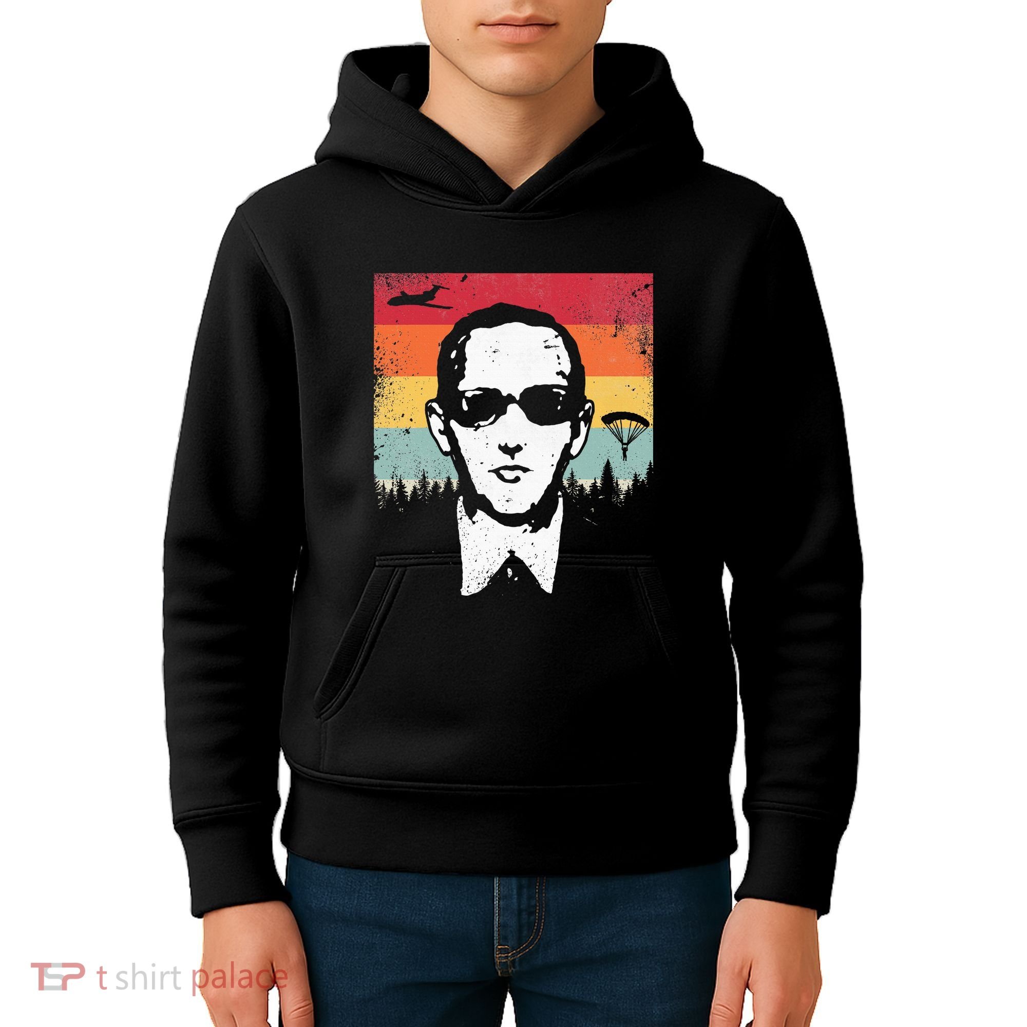 Db Cooper Lives Sketch Unsolved Mystery Urban Legend Rainbow Kids Hoodie