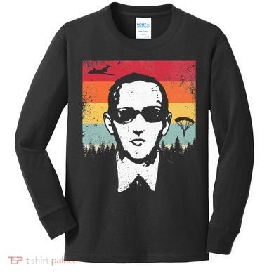 Db Cooper Lives Sketch Unsolved Mystery Urban Legend Rainbow Kids Long Sleeve Shirt
