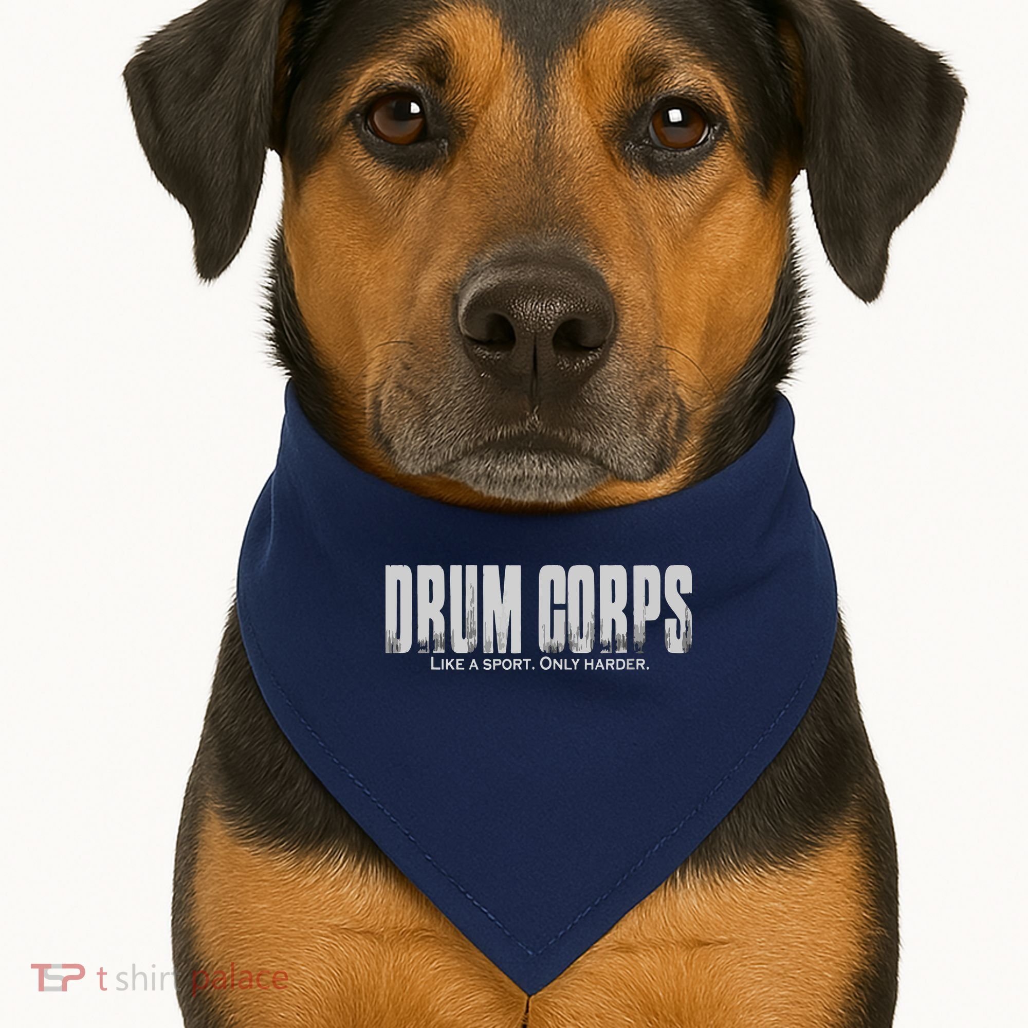 Drum Corps Like A Sport Only Harder Funny Drumline USA-Made Doggie Bandana