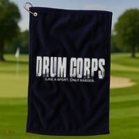 Drum Corps Like A Sport Only Harder Funny Drumline Golf Towel thumb 1