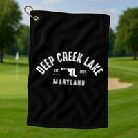 Deep Creek Lake Maryland Golf Towel thumb 1