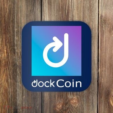 Dock Coin Logo Coaster
