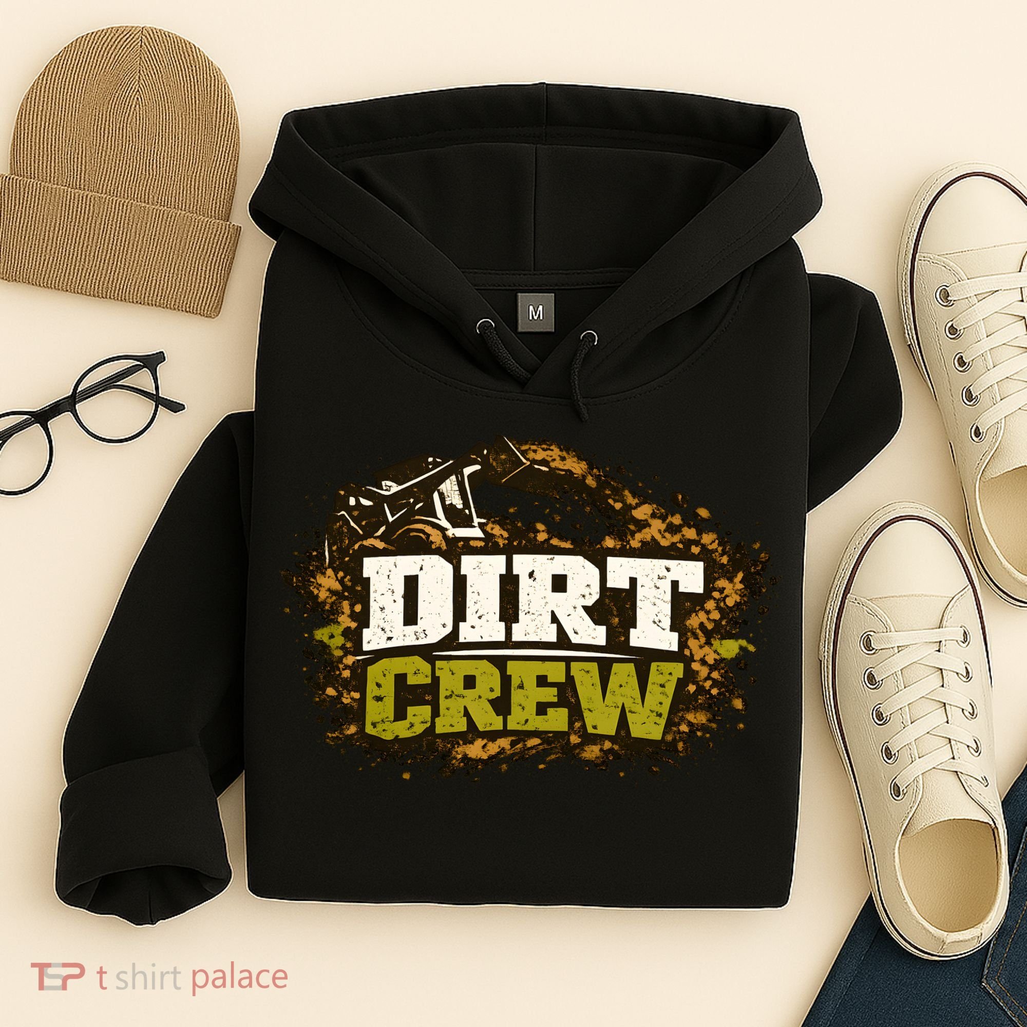 Dirt Crew Lawncare Landscape Business Logo Hoodie