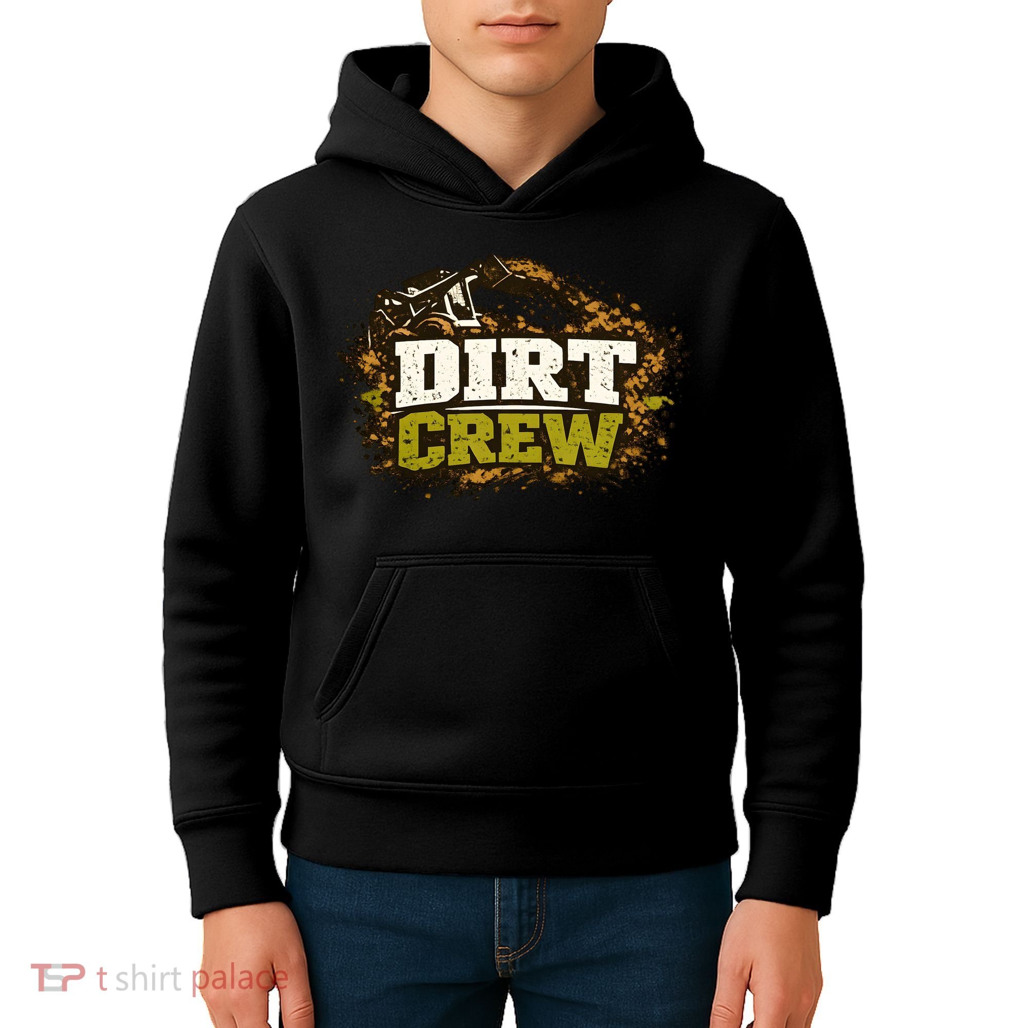 Dirt Crew Lawncare Landscape Business Logo Kids Hoodie